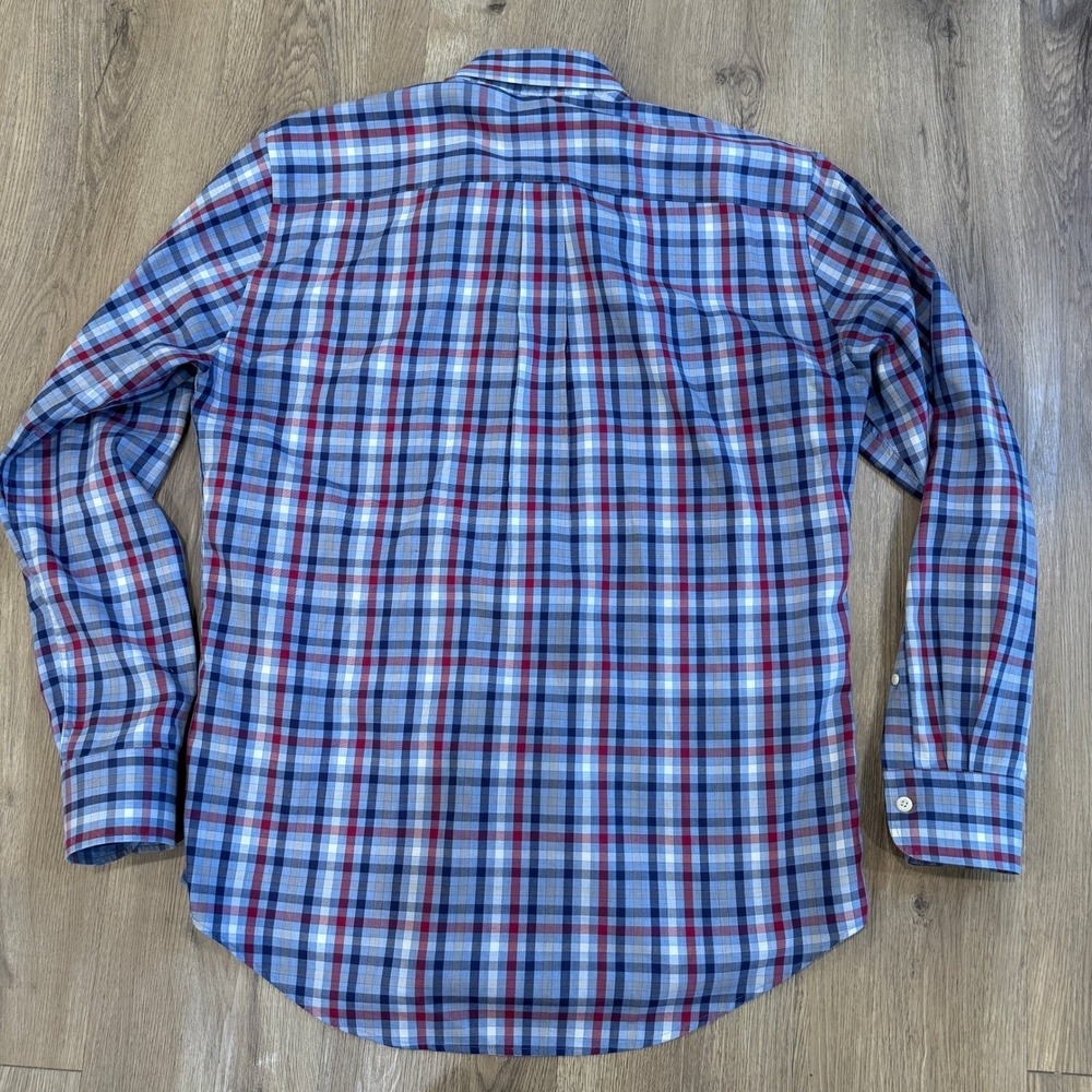 Peter Millar Mens Button Down Shirt Plaid Long Sleeve Classic Fit Casual Medium - Picture 6 of 6